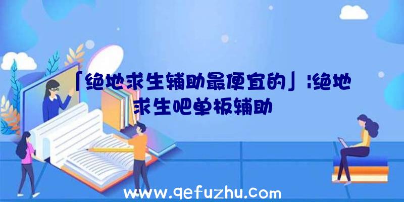 「绝地求生辅助最便宜的」|绝地求生吧单板辅助